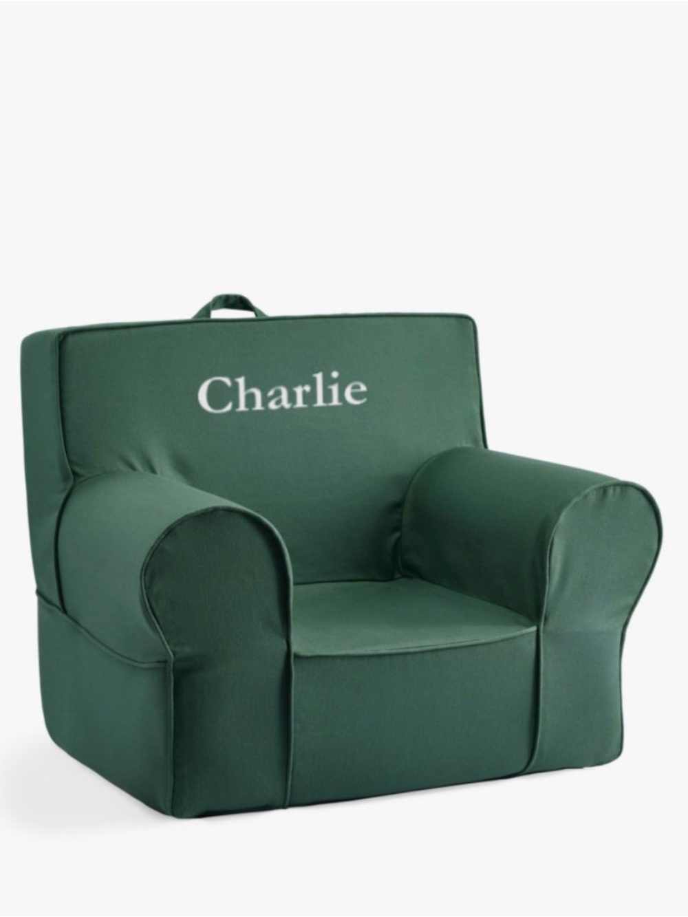 Pottery Barn Kids Green Personalized 'Charlie' **SLIP COVER ONLY**